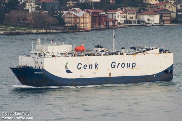 The Cenk Car ro-ro vessel broke down in the Black Sea