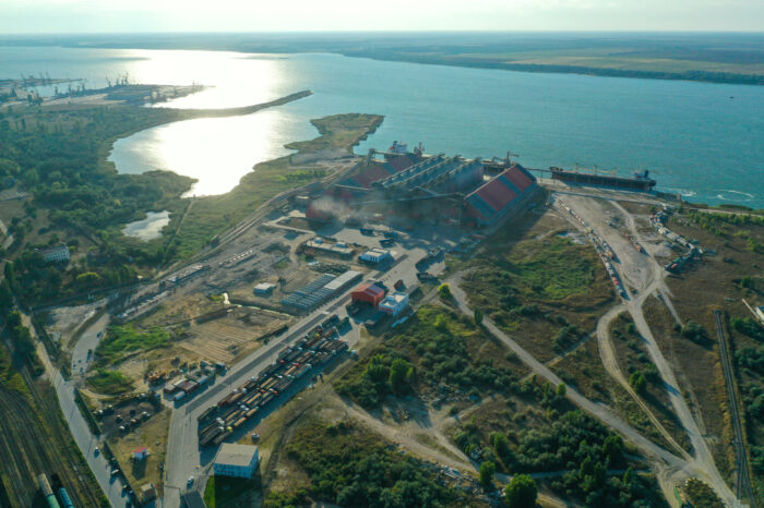 The EVT terminal in the port of Olvia has handled million tons of grain since the beginning of the season