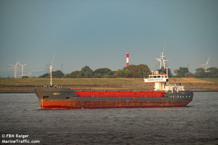 Estonian dry cargo vessel Helt sank near Odesa after shelling